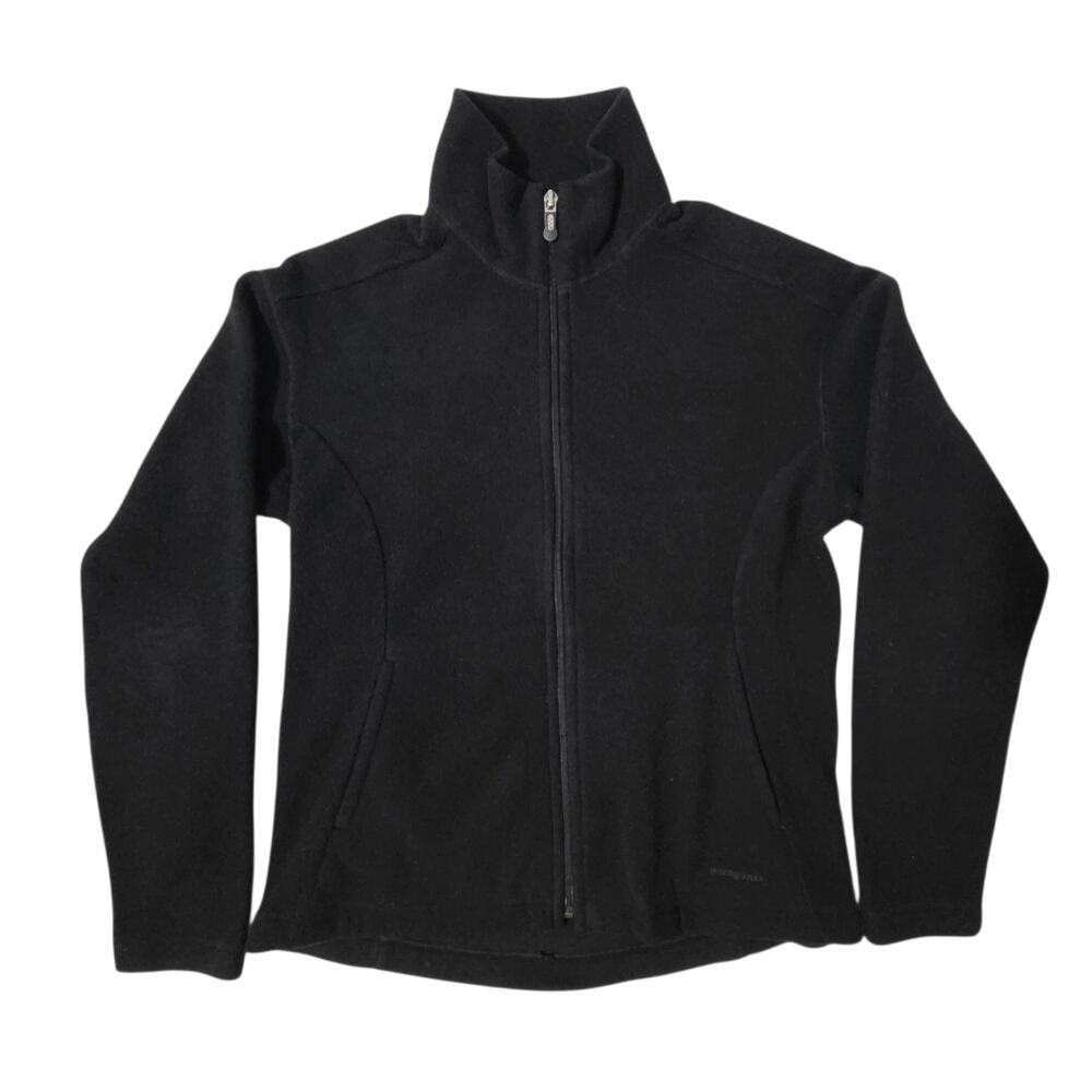 Patagonia Synchilla Womens Fleece Jacket Sz M Black Full Zip Sweater Athleisure